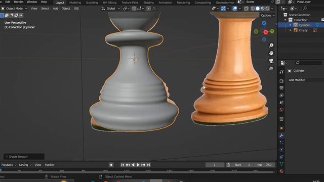Blender. Первый урок создания пешки. смотреть онлайн