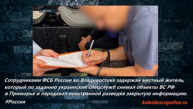 Сотрудниками ФСБ России во Владивостоке задержан местный житель