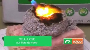 Тест на горение минвата на эковате.