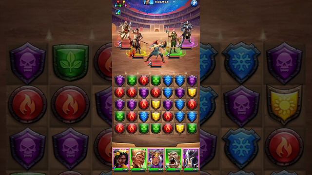 Турнир День 2, 4* Без синих💎 цвет, в Empires & Puuzzles смотреть онлайн