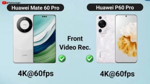 Huawei Mate 60 Pro vs Huawei P60 Pro / Mate 60 Pro vs P60 Pro