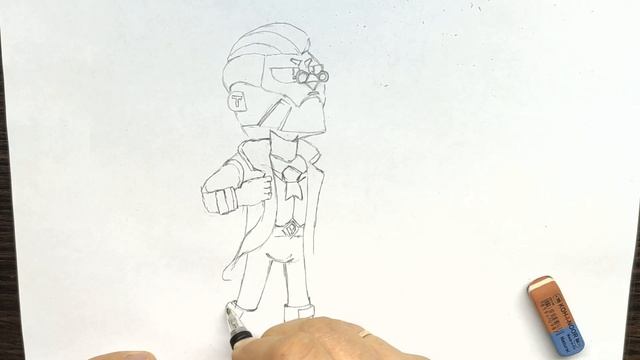 Как нарисовать Байрон - Бравл Старс - How to draw Byron - Brawl Stars - Рисуем нового бравлера смотреть онлайн