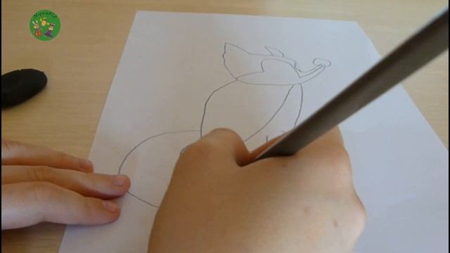 Как нарисовать цветными карандашами рисунок Лиса с виноградом. смотреть онлайн