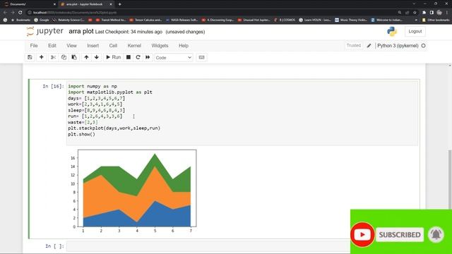 Area or Stack Plot- How to Plot Stack and Area Plot | Python Using Matplotlib Tutorial For beginner