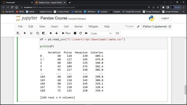 PANDAS FOR DATA SCIENCE AND MACHINE LEARNING || FULL COURSE 2023