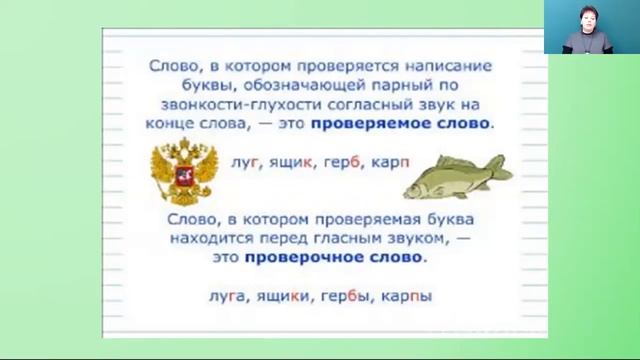 Парная согласная в середине слова