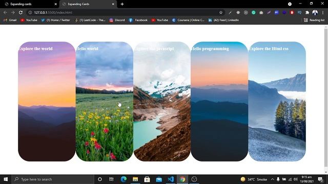 How to make Expanding Cards Project with Vanilla Javascript |HTML CSS Javascript tutorial