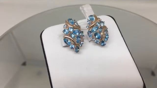 Серьги золото 585 пробы с топазом смотреть онлайн