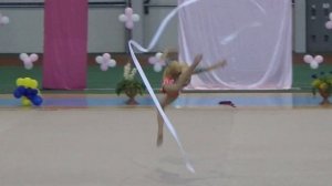 Художественная гимнастика. Упражнения с лентой - Ирина Шелупец. Чемпионат Украины-2015