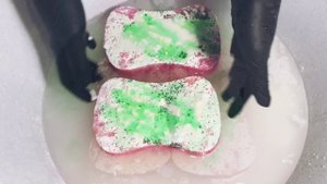ASMR New sponges with soap powderASMR новые губки