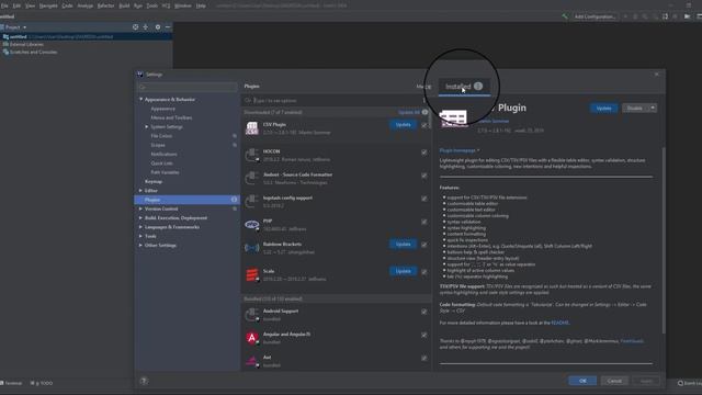 Установка плагинов Intellij Idea