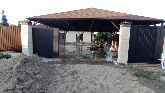 ОТКАТНЫЕ ВОРОТА ИЗ ПРОФЛИСТА С АВТОМАТИКОЙ | SLIDING GATES FROM PROFILE WITH AUTOMATIC