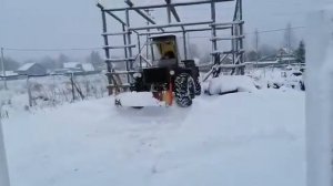 Пробуем чистить снег карокатом