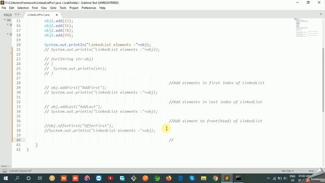 #3.2 Java Collections Framework in Hindi | LinkedList (Add/Remove) all method