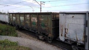 Чурилово (Челябинск).  Проехал грузовой поезд! 03.07.2023!