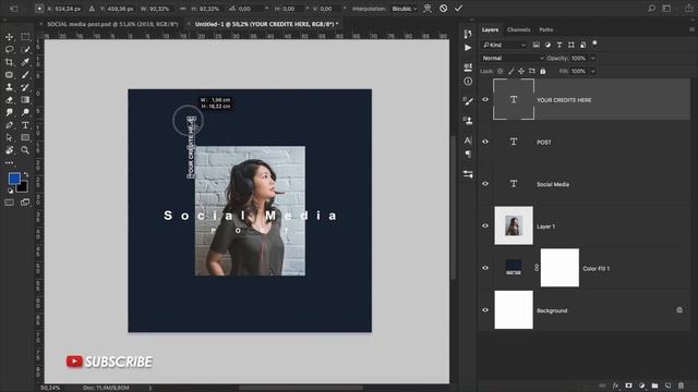 How to Create Easy Social Media Post Template in Photoshop - Photoshop Tutorials смотреть онлайн