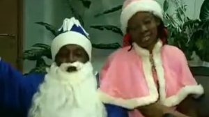 Африканские Дед Мороз и Снегурочка от агентства "Империя шоу", г.Москва