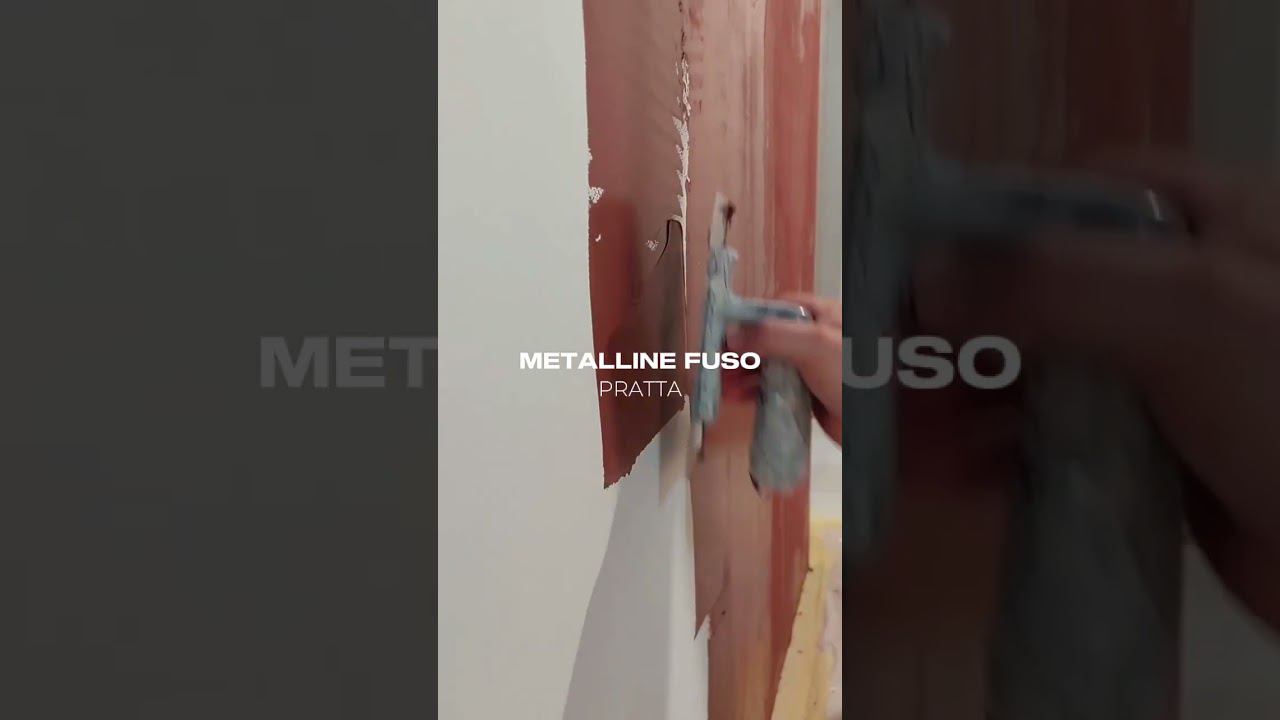 Натуральный металлический эффект на стенах - Metalline Fuso Pratta  #отделкастен #interiordesign
