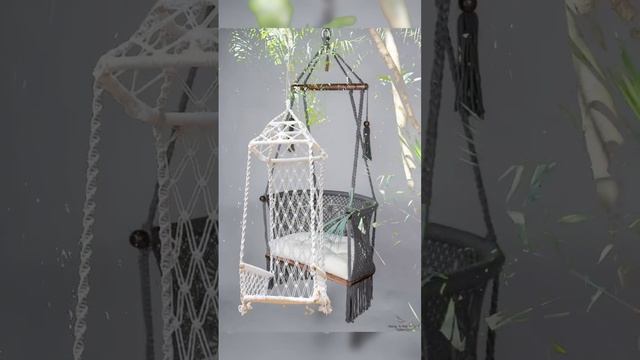 Macrame swing ? flea style #macrame #macrametutorial #swing #landscape #landscaping #usa