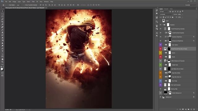 Explosion Photoshop Effect Tutorial | Automatically add explosions to your images смотреть онлайн