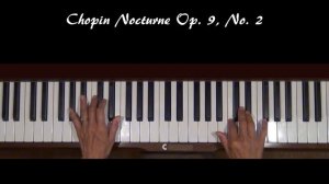 Chopin Nocturne Op. 9, No. 2 Piano Tutorial Both Hands SLOW (old)