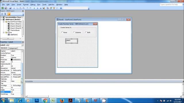 Excel vba Userform tutorial   How to create number series using Userform Part 1