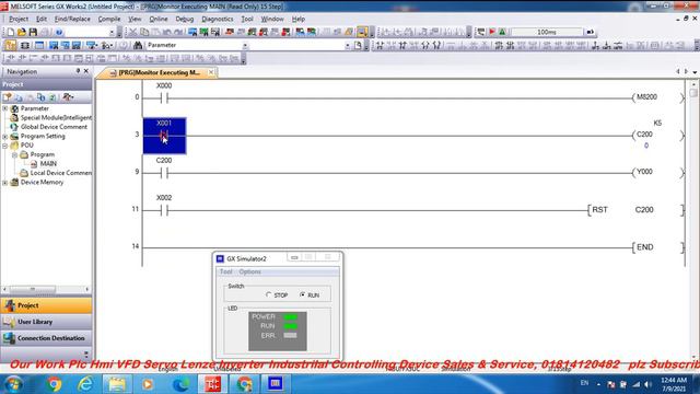 Up Down Counter, Mitsubishi PLC Programming смотреть онлайн