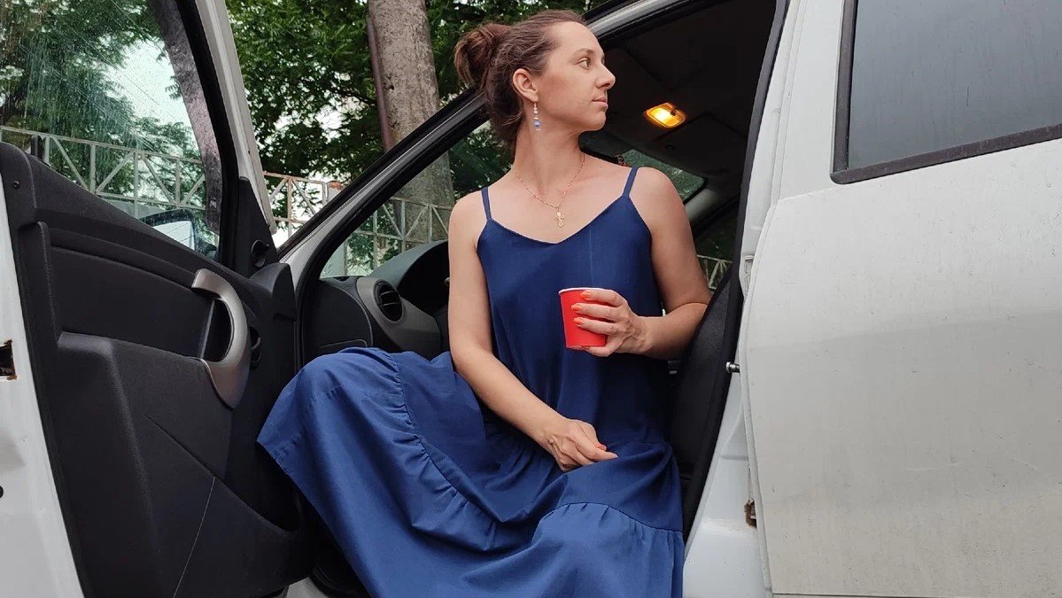 Ярусный сарафан на тонких бретелях смотреть онлайн