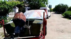 Легковой автопоезд. Авто с двумя прицепами. Два прицепа.