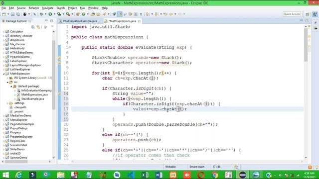 Update program for multi-digit numbers | solve math expressions using stack