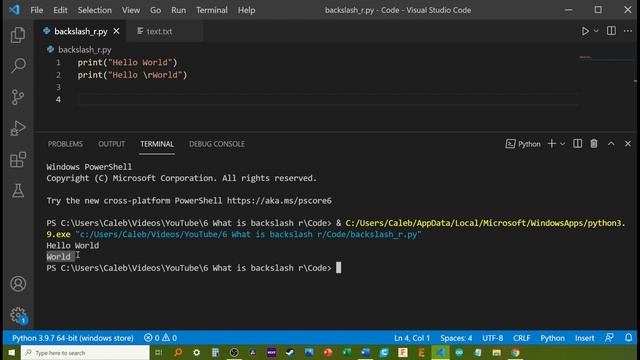 What is \r (backslash r) in programming? Carriage Return Explained.