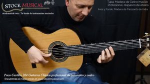 Paco Castillo 204 guitarra clásica española profesional de calidad