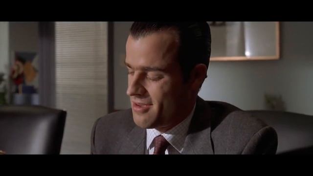 the American Psycho card scene but its edited like the Monogatari series