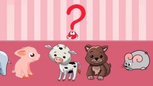 Учим животных Животные и их детёныши Развивающее видео для детей