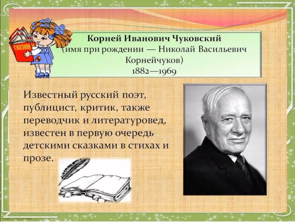 Писатели детям чуковский. 140 Лет со дня рождения Корнея Ивановича Чуковского. Даты жизни Корнея Ивановича Чуковского.