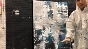 РИСУЮ БОЛЬШУЮ КАРТИНУ. АБСТРАКЦИЯ. ПРОЦЕСС.