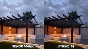 Honor Magic V2 vs Iphone 14 camera test