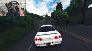 Nissan Skyline R32 Street Drifting + Traffic - Assetto Corsa (Steering Wheel + Shifter) Gameplay