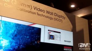 DSE 2016׃ Sharp Showcases PNV551 3'5 Millimeter Ultra Slim Bezel Video Wall Display