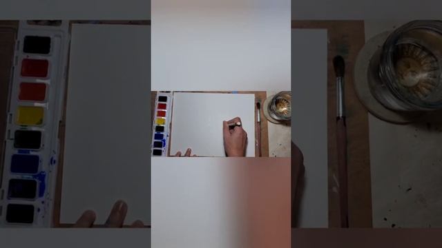 Winter Forest Scene using Wax Resist Technique