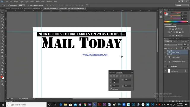 Tabloid newspaper design in photoshop, part 1 смотреть онлайн