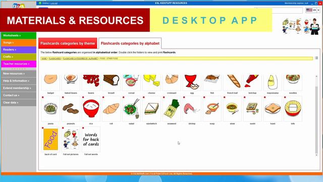 Desktop app for ESL KidStuff - 3 minute overview