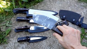 Купить кухонный набор и тяпку 89306723442 финка НКВД выкидной складной нож топор шашлычный набор