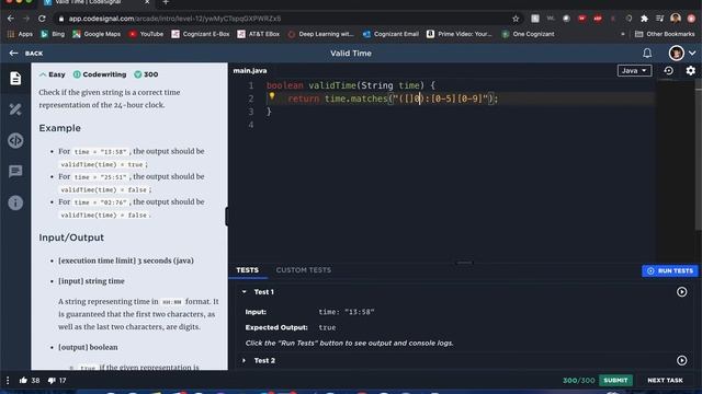 "Valid Time" - Codesignal #53 - JAVA Solution смотреть онлайн