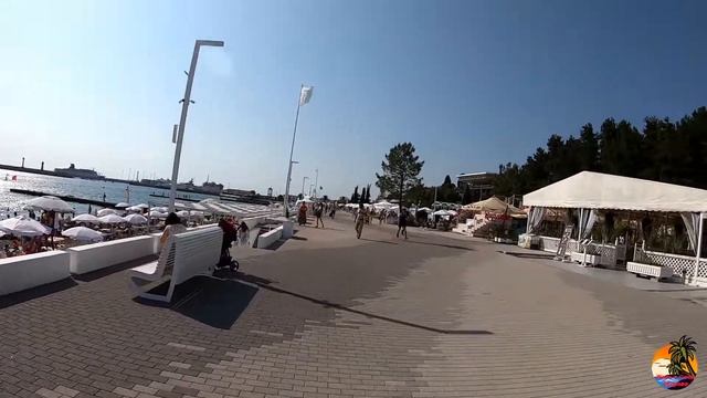 Пляж в Адлере 11.07.2021. Обновление набережной в Сочи.