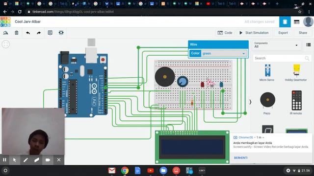 Simulasi Arduino Lampu LED Dengan Buzzer Part3. смотреть онлайн