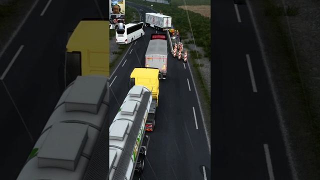 Фура застряла в текстурах. Баг в Euro Truck Simulator 2.