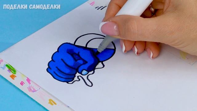 Невероятный ФОКУС с рисунком Синего из Роблокс Радужные друзья смотреть онлайн