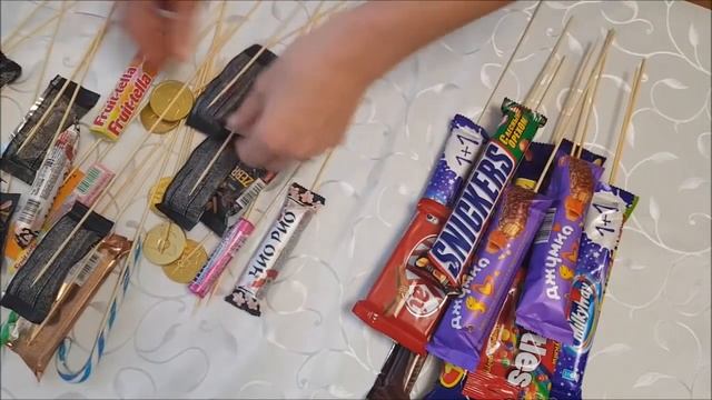 Как сделать букет из шоколада и конфет своими руками МК смотреть онлайн