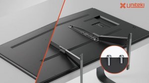 Подставка для телевизора ножки на стол для диагонали 40-70 дюймов UniTeki ST002N черная настольная